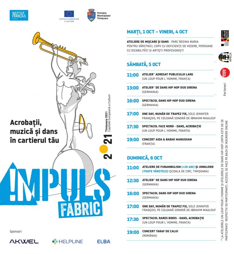 Impuls Fabric | S-a dat startul înscrierilor la atelierele de hip-hop, acrobație, mișcare și echilibru