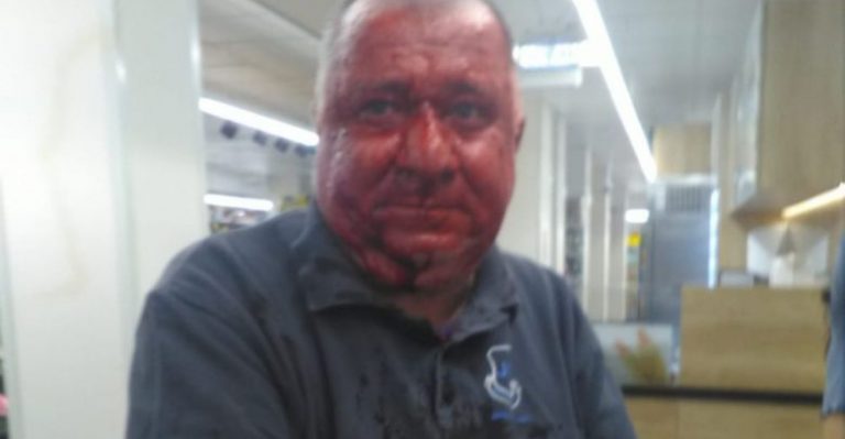 Agent de pază bătut crunt într-un supermarket din vestul țării. De la ce a pornit totul VIDEO