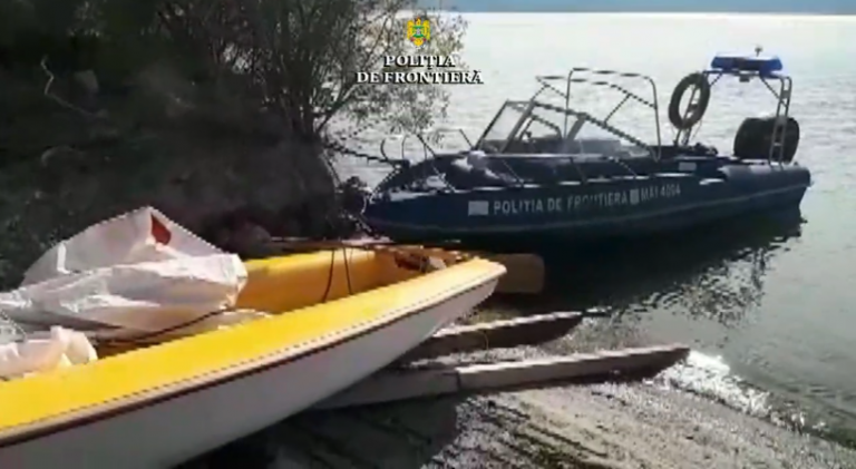Un elvețian a fost salvat din apele Dunării de polițiștii de frontieră VIDEO