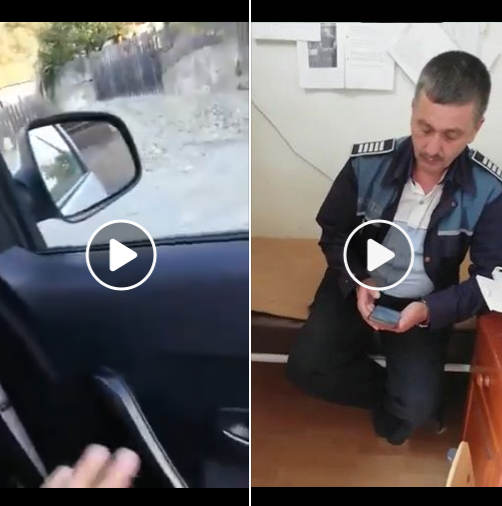 Polițist, prins de un coleg fără asigurare auto, comportament nedemn de uniforma pe care o poartă VIDEO