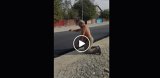 „Bucuria asfaltului”: Cum reacţionează un bărbat care vede pentru prima dată asfalt pe strada sa / VIDEO