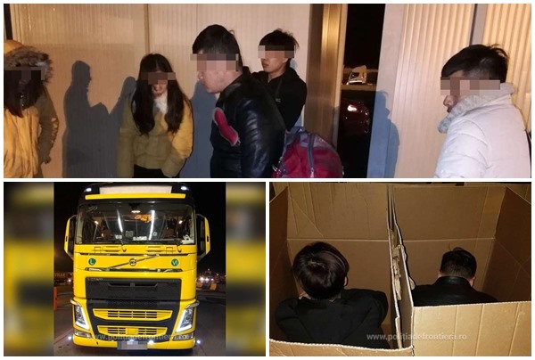 Au încercat să ajungă în Ungaria pe post de… colete. Migranți descoperiți în cutii de carton VIDEO
