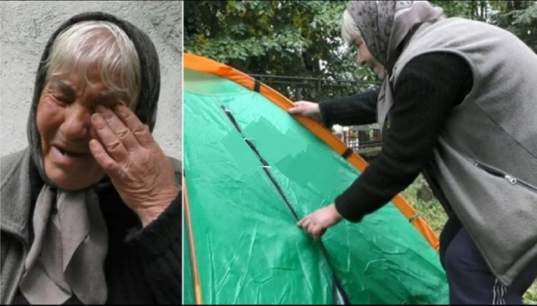La 74 de ani, o femeie trăiește într-un cort, dată afară din casa în care a trăit mai bine de două decenii