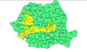 Cod galben și informare de vreme rea, de Crăciun