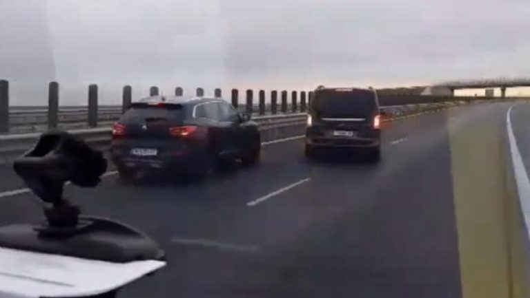 Șicanări inconștiente pe autostrada Timișoara-Arad VIDEO