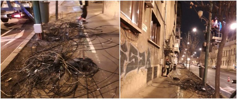 Operațiunea „Ghilotina”: Au mai dispărut cabluri din centrul Timișoarei VIDEO