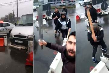 Interlopi din sudul tării , teroare cu macete, săbii şi cuţite live pe Facebook VIDEO