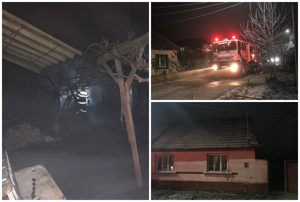 Două case salvate de flăcări, în Arad