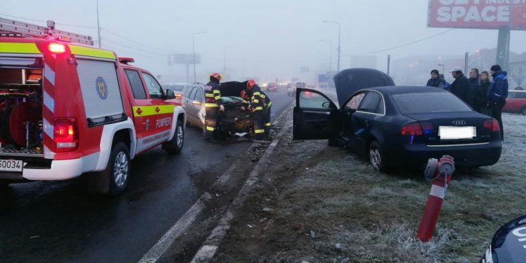 Două accidente la ieșirile din Timișoara, în doar câteva minute