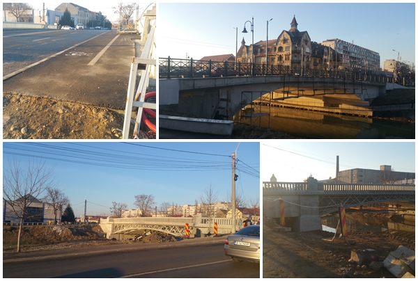 Podurile din Iosefin nu sunt finalizate nici acum. Surse din Primărie: mai e de muncă o săptămână, dacă permite vremea