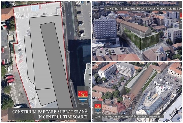 Se construiește o parcare în centrul Timișoarei. Cine o ridică