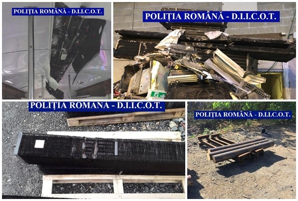 Hoții de pe căile ferate române și-au mutat „afacerea” în Franța. DIICOT a făcut percheziții în Arad