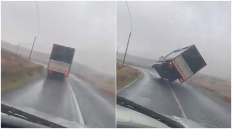 Un camion în mers este ridicat de pe şosea în timpul furtunii Jorge, care face ravagii în Irlanda / Video