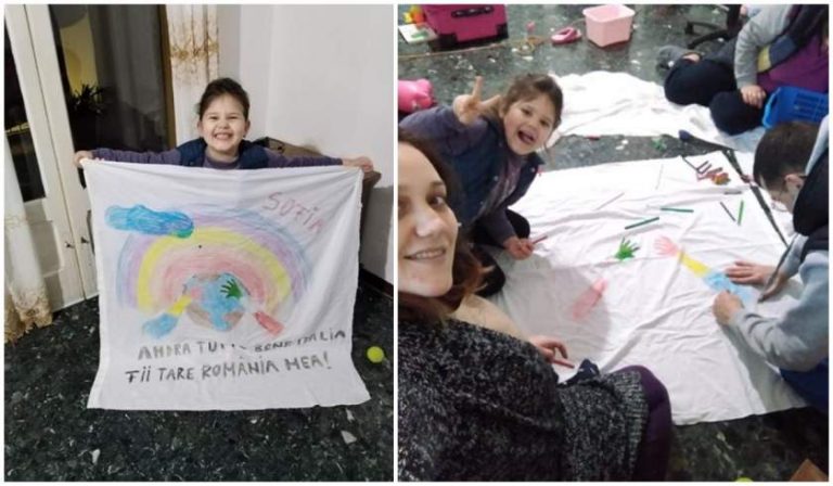 „Fii tare România mea!”, mesajul unei fetițe românce de 6 ani din Italia, izolată în casă cu toată familia