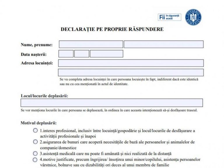 Cum poate fi refolosită declarația pe proprie răspundere