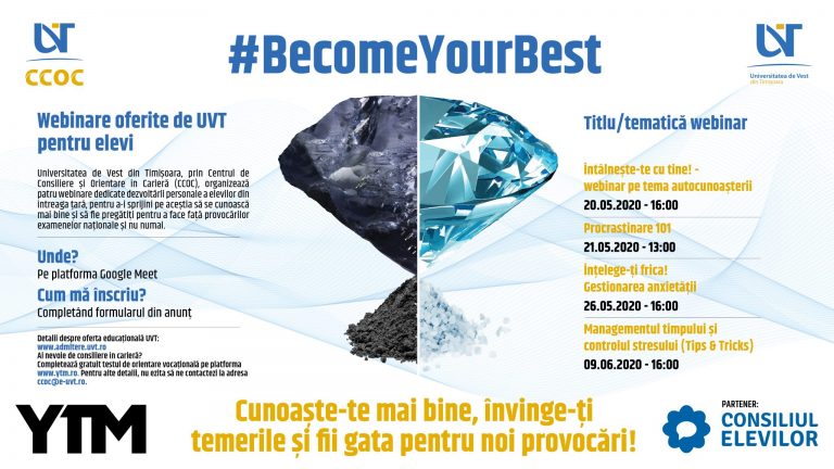 Webinariile UVT – dedicate dezvoltării personale a elevilor