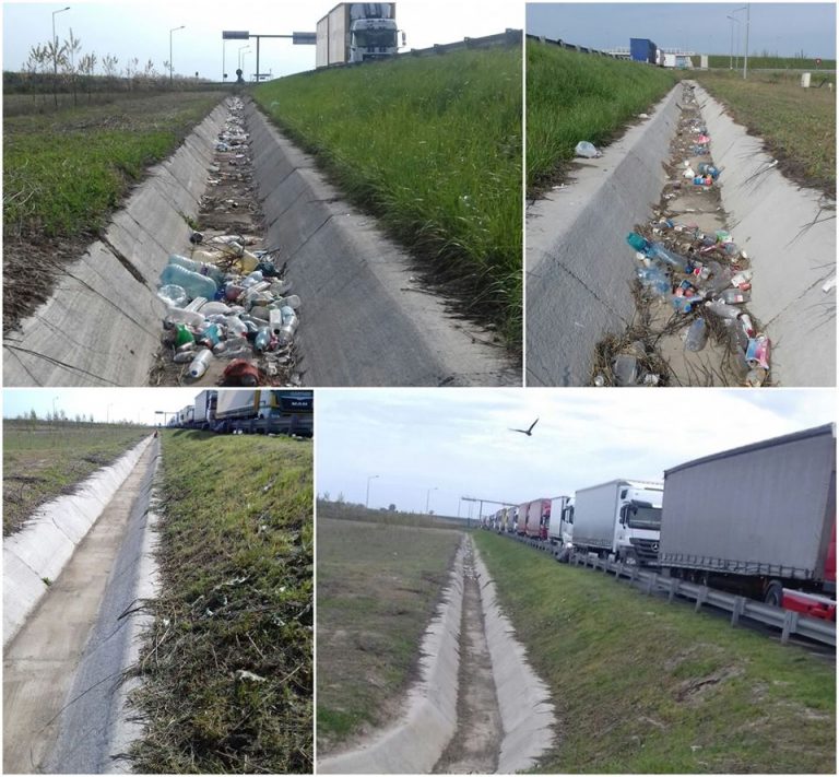 Sute de metri cubi de deșeuri, adunate din apropierea punctelor de frontieră Nădlac I și II