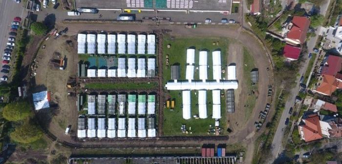 Ridicat în timp record, spitalul de campanie de pe stadionul CFR mai are până să fie operațional