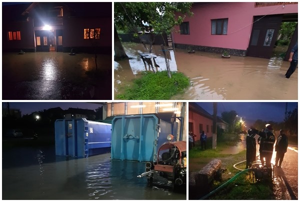 UPDATE. Localitate din Arad, izolată de ape. Peste 30 de gospodării, afectate după ploile din ultimele zile FOTO