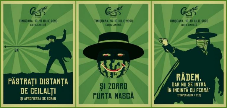 Masca de protecție verde, obligatorie la Ceau, Cinema!