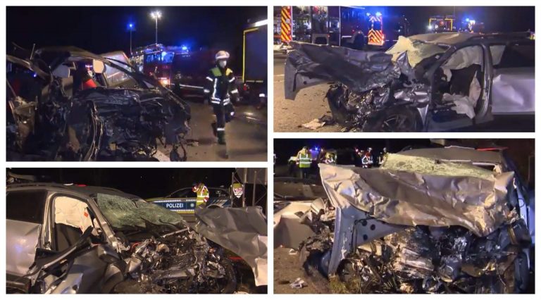 Patru morți, după ce un șofer român a intrat pe contrasens în Germania și s-a izbit de o altă mașină, pe contrasens
