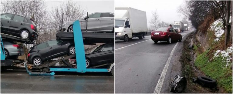 Accident pe drumul Timișoara – Deva, un TIR s-a ciocnit de o mașină