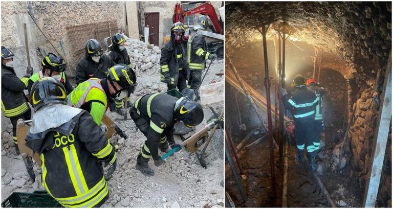 Bărbat, prins sub dărâmături în timp ce colegii pregăteau demolarea unei clădiri