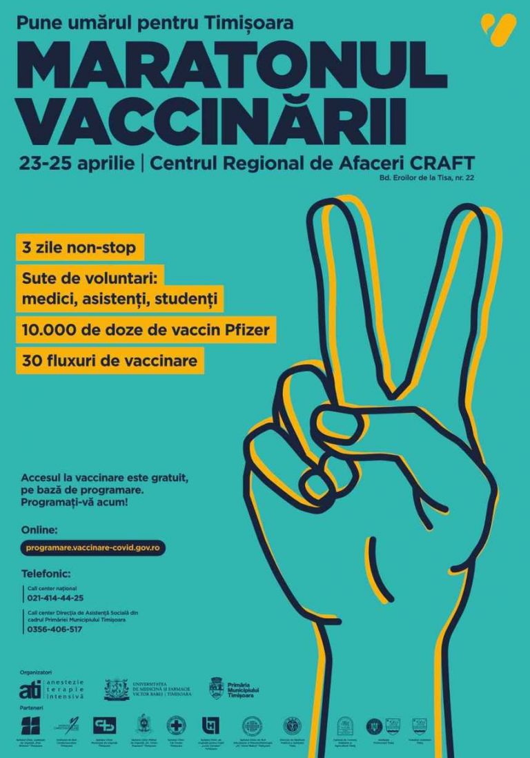 CCIA Timiș susține „Maratonul Vaccinării” de la Centrul de Afaceri