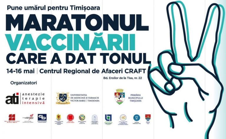 Sute de persoane au venit din prima zi a Maratonului vaccinării, ediția a doua, de la Timișoara