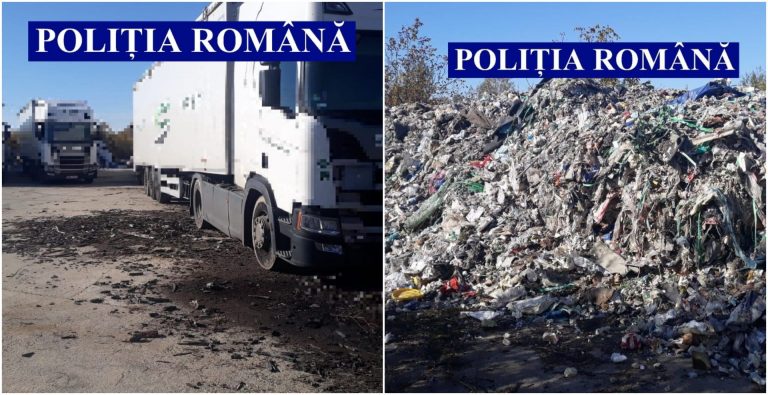 Cinci TIR-uri cu deșeuri din Europa, interceptate înainte de descărcare, în Timiș