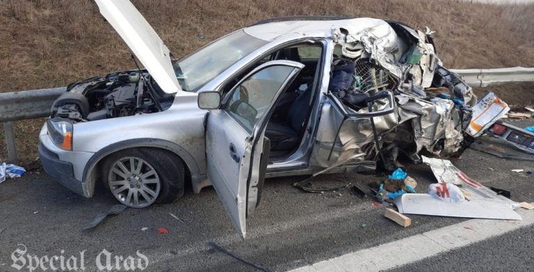 Accident cu două victime pe autostrada A1, pe sensul de mers Arad – Timișoara
