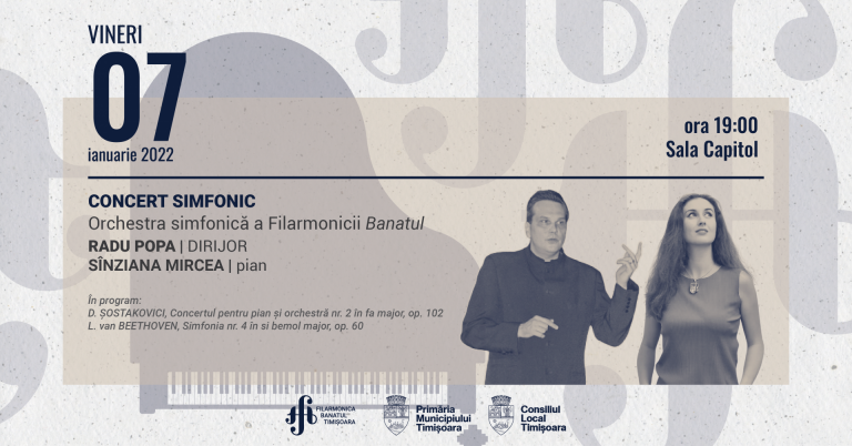 Concertele lunii ianuarie la Filarmonica Banatul Timișoara