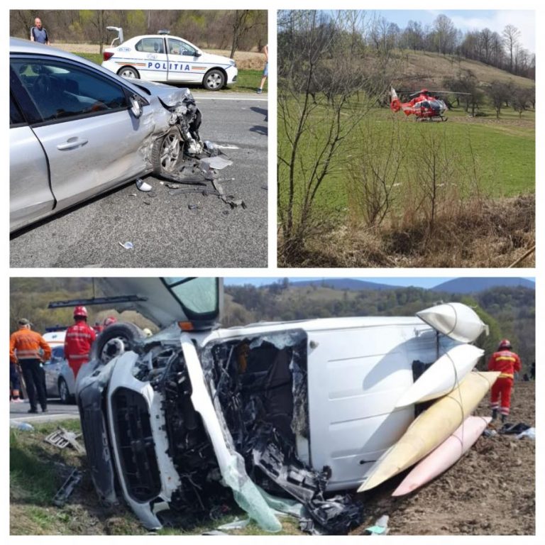Accident grav în Caraş-Severin: două microbuze şi un autoturism s-au ciocnit. A fost activat planul roșu de intervenție!