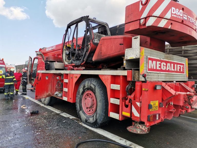 Ghinion teribil: A fost lovit de mașină în timp ce încerca să stingă un incendiu pe autostrada A1