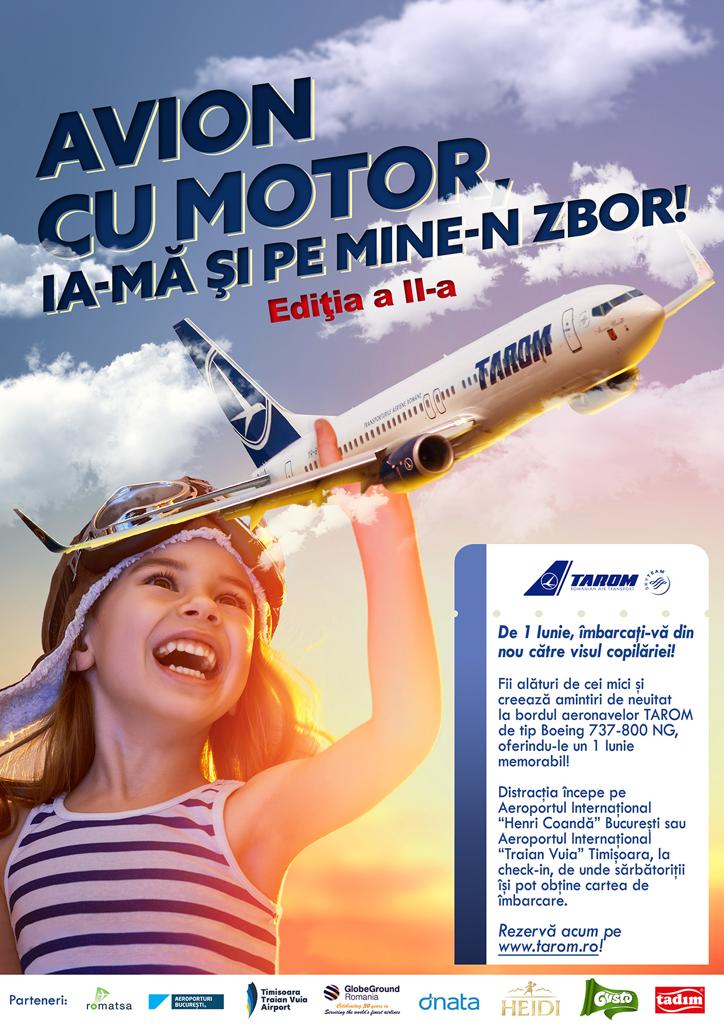 De 1 iunie, TAROM invită copiii la prima lecție de zbor