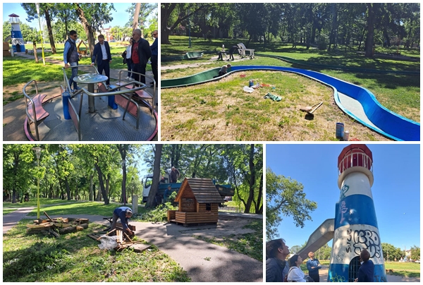 1 Iunie bate la ușă, se lucrează de zor în Parcul Copiilor. FOTO
