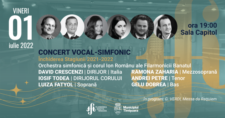 Concert vocal-simfonic în închiderea stagiunii 2021-2022