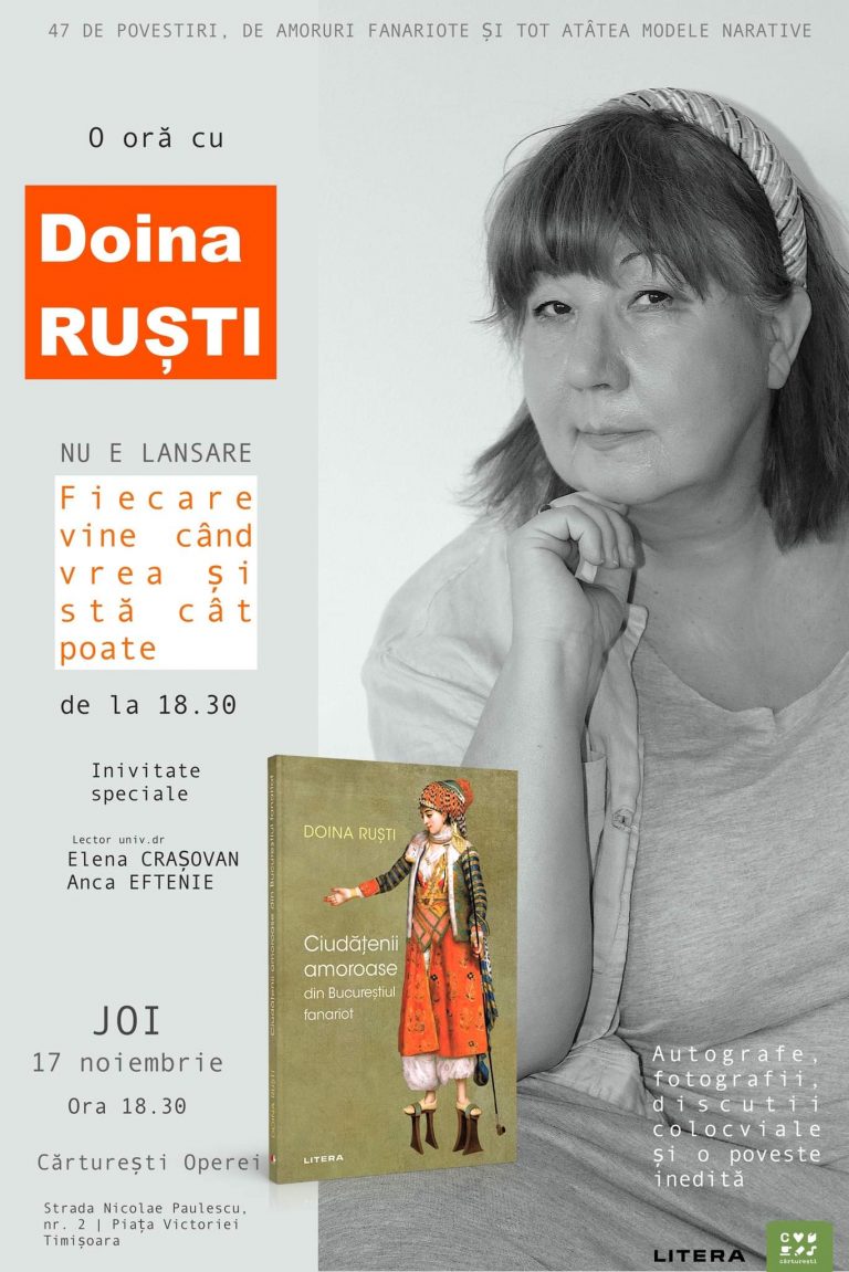 Doina Ruști se întâlnește cu cititorii ei din Timișoara