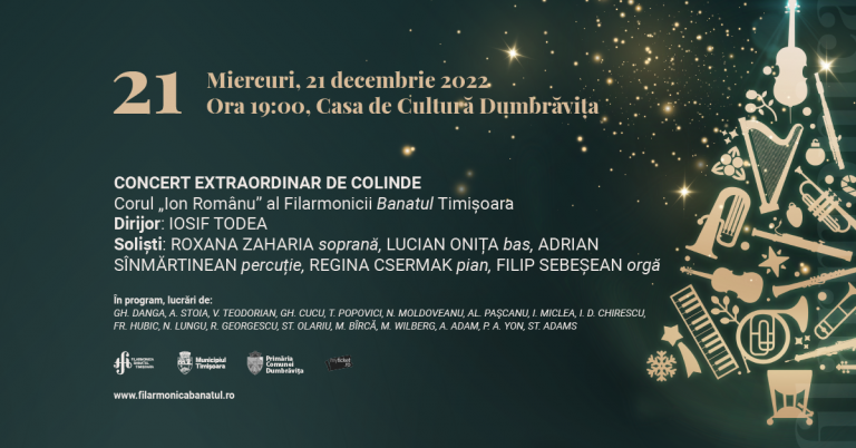 Concert extraordinar de colinde, la Casa de Cultură  Dumbrăvița