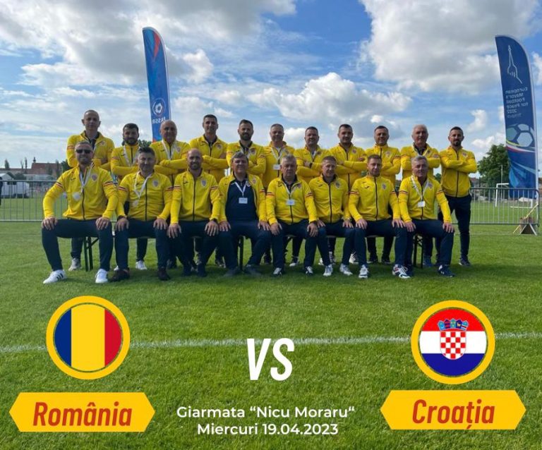 România-Croația se joacă mâine la Giarmata! Partida de fotbal va reuni selecționatele primarilor-fotbaliști din cele două țări