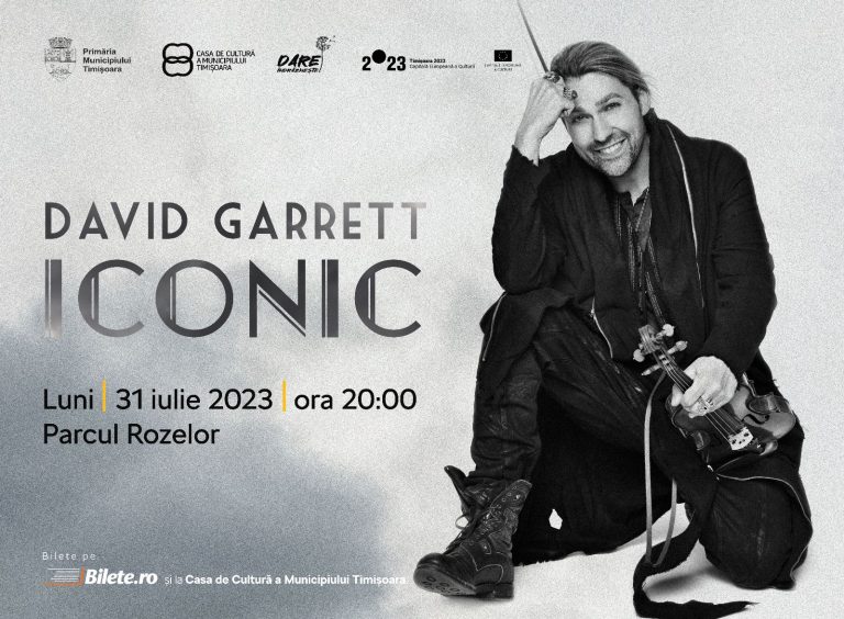 David Garerett va concerta la Timișoara în Parcul Rozelor
