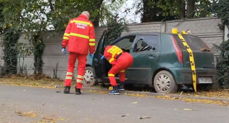 Bărbat, găsit mort în mașină pe o stradă din Timișoara | VIDEO