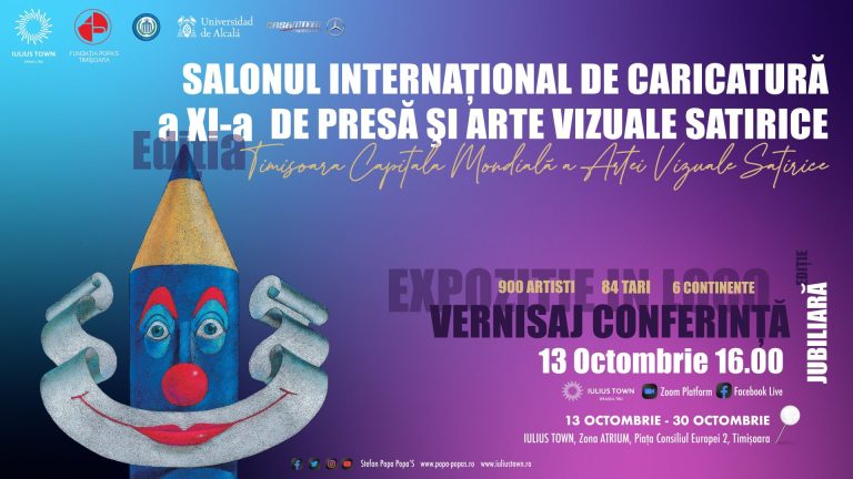 Peste 900 de artişti, din 84 de țări, îşi expun lucrările la Salonul Internațional de Caricatură de Presă şi Arte Vizuale Satirice, în Iulius Town