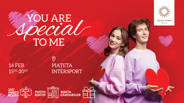 Valentine’s Day, la Iulius Town: premii pentru îndrăgostiți, photo booth și meniuri speciale la restaurantele tale preferate