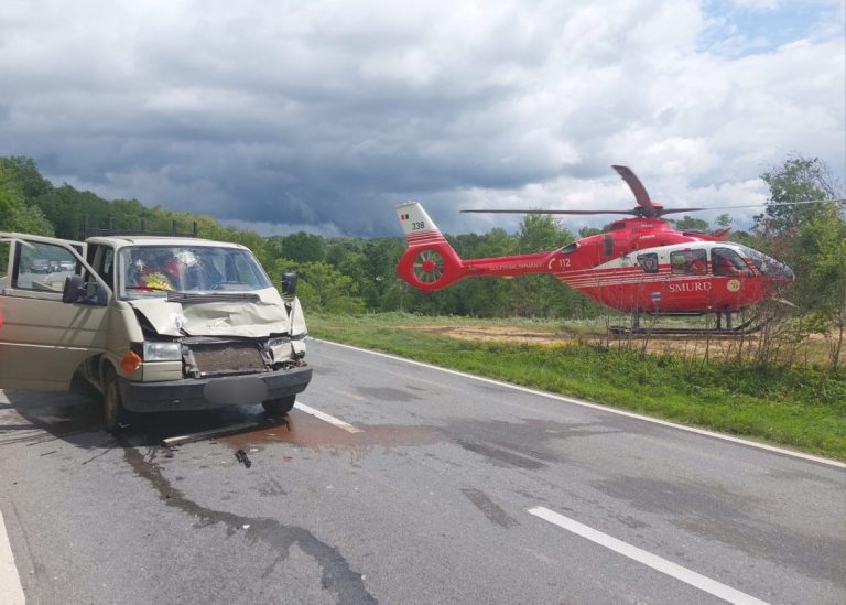Accident grav în Caraș-Severin! Un bărbat a fost dus la spital cu elicopterul SMURD