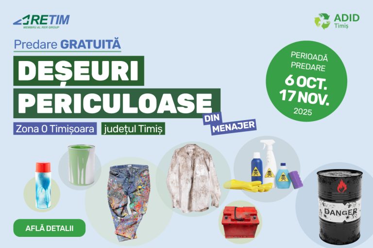 Începe ultima campanie de colectare a deșeurilor periculoase din menajer cu predare gratuită în 2025 – Zona 0 Ghizela