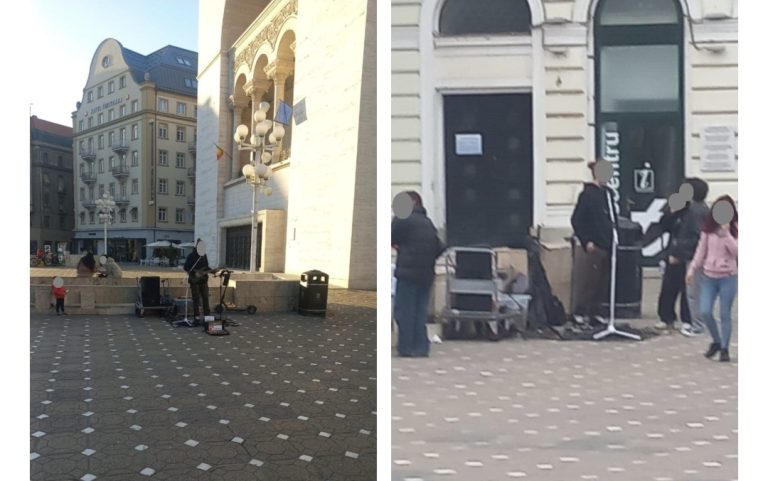 Sute de sesizări referitoare la gălăgie transmise Poliției Locale Timișoara – artist stradal sancționat pentru că a dat drumul prea tare la boxe în centrul orașului