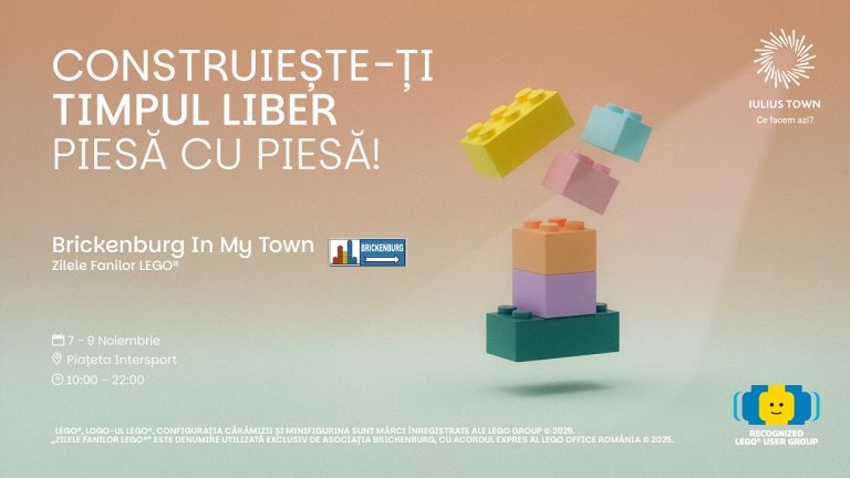 Distracție pentru întreaga familie la Iulius Town Timișoara! Vino să descoperi universul LEGO® și teatrul interactiv în acest weekend