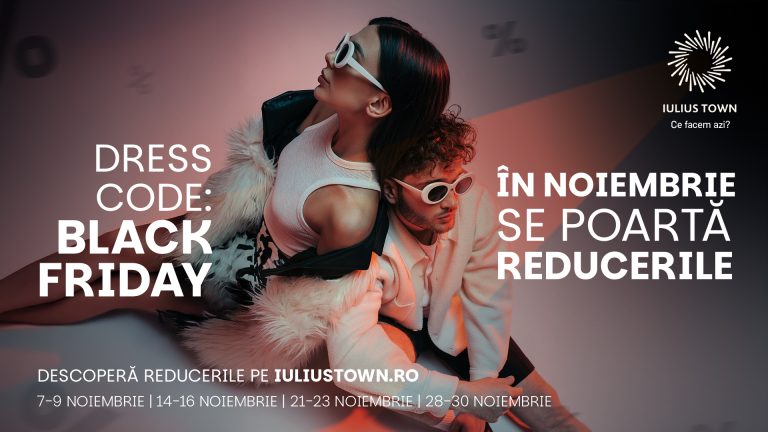Iulius Town Timișoara dă startul reducerilor de Black Friday. Bucură-te de oferte de până la 80% și poți câștiga un fotoliu de masaj Komoder!
