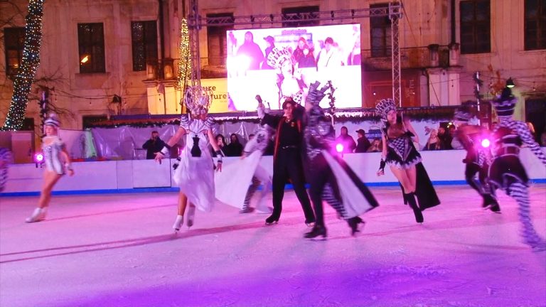 Universul lui Harry Potter prinde viață pe gheață, în Piața Libertății | FOTO-VIDEO